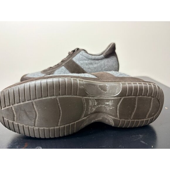 $620 Santoni Suede Leather & Wool Womens Sneakers 5.5 5 1/2 - Picture 7 of 8